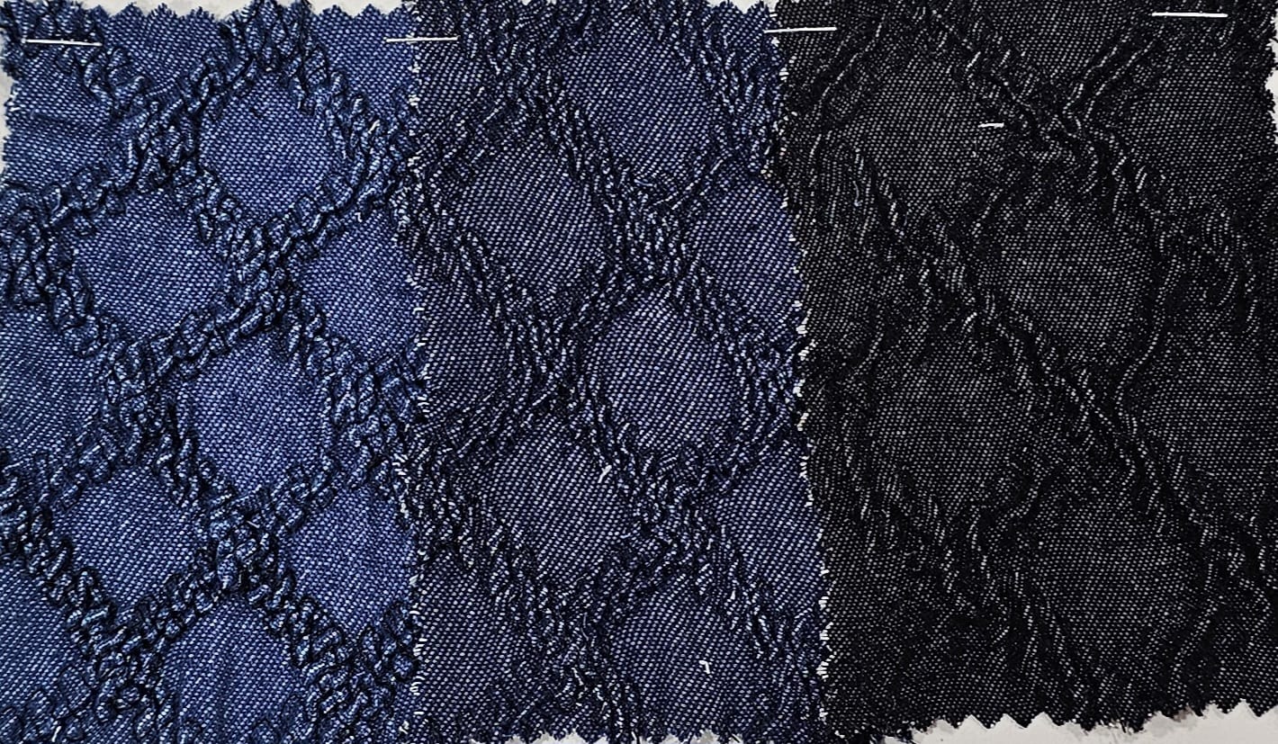 Textured Denim Fabric — 3 Shades — Deseos Fabrics